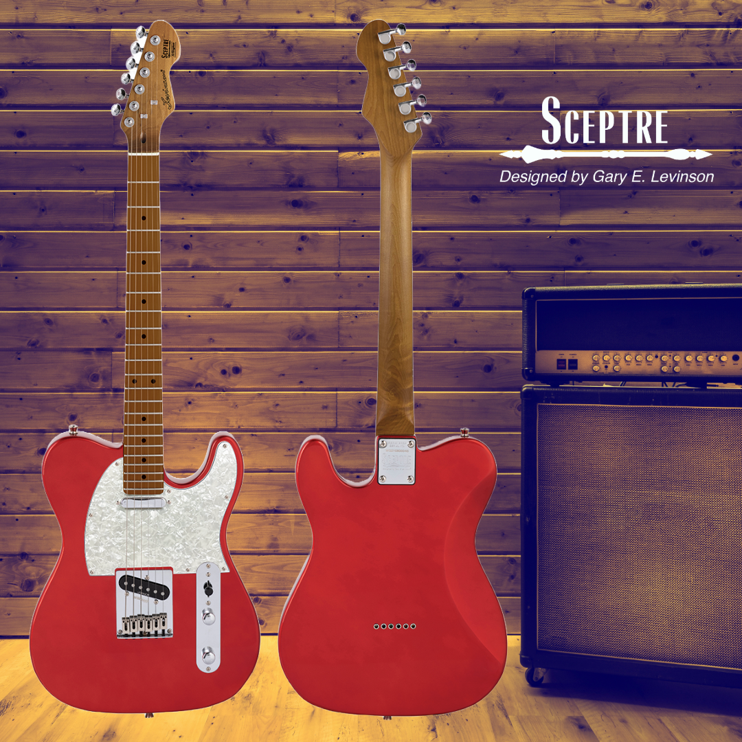 Sceptre Arlington - Standard Single Cutaway Candy Apple Red Electric Guitar