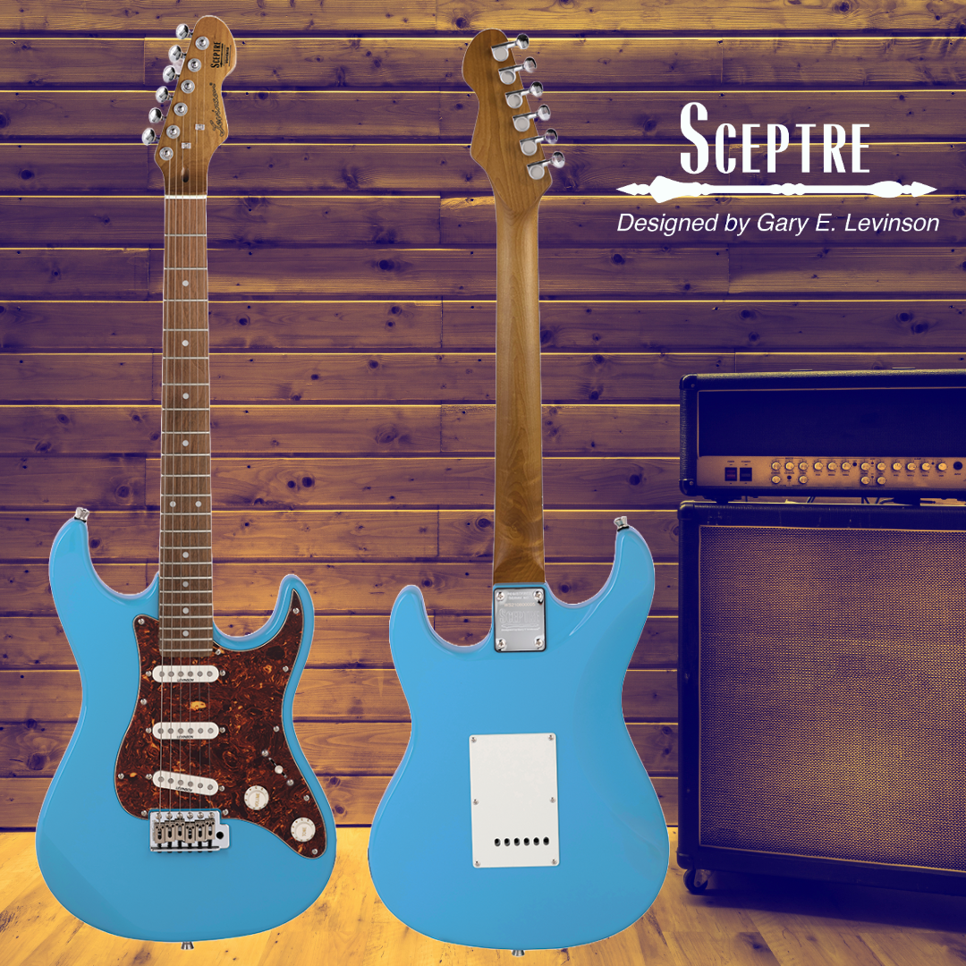 Sceptre Ventana Standard Double Cutaway Sonic Blue Electric Guitar