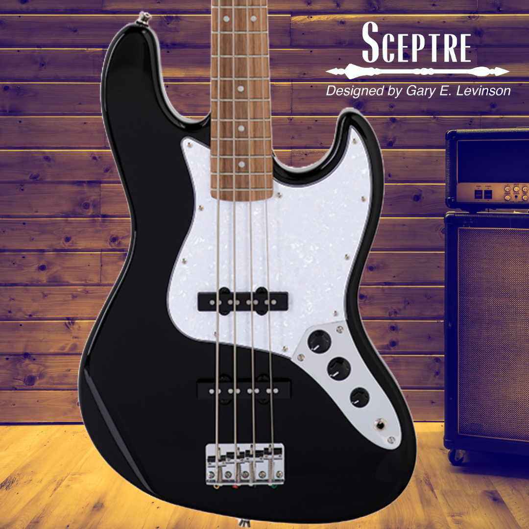 Sceptre DeSoto Standard Double Cutaway Black Bass