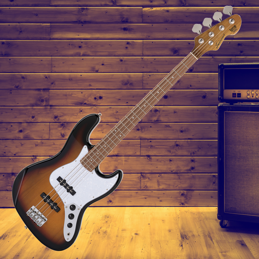 Sceptre DeSoto Standard Double Cutaway 3 Tone Sunburst Bass