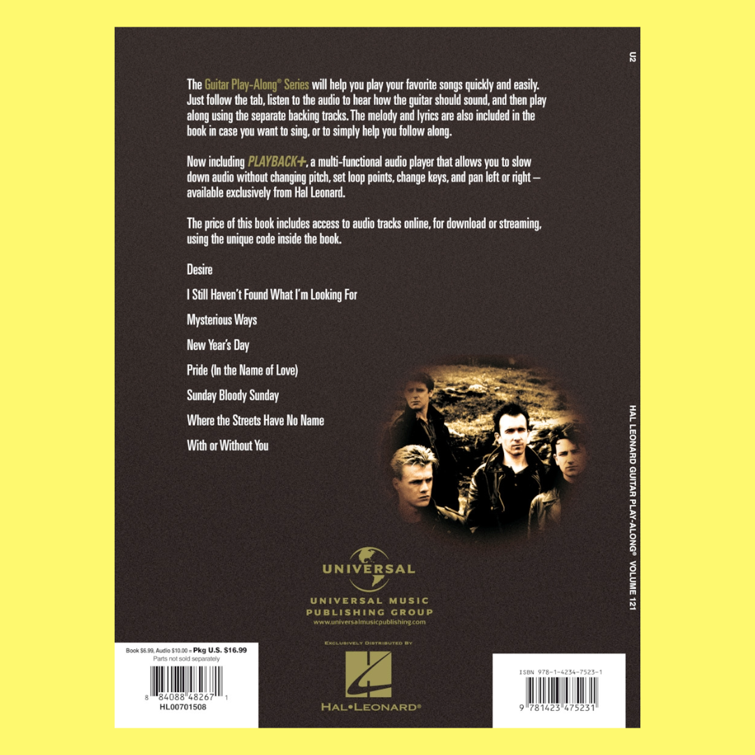U2 - Guitar Play Along Volume 121 Book/Ola