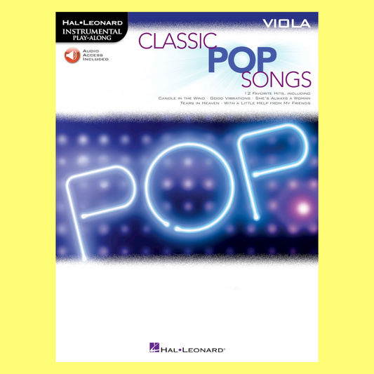 Classic Pop Songs For Viola Play Along Book/Ola