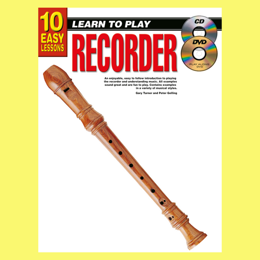 10 Easy Lessons Learn To Play Recorder Book/Olm