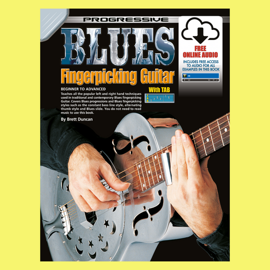 Progressive Blues Fingerpicking Guitar Book/Ola