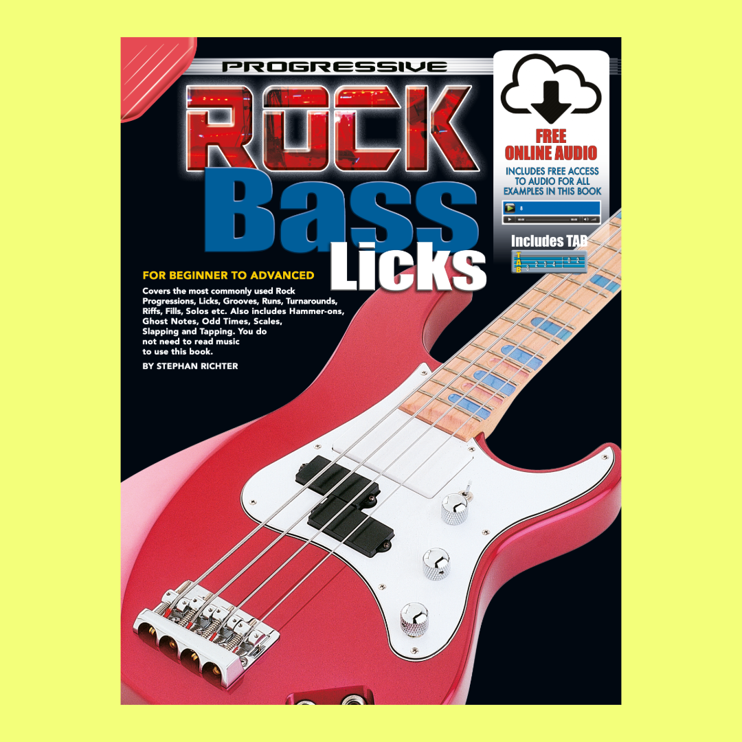 Progressive Rock Bass Licks Book/Ola