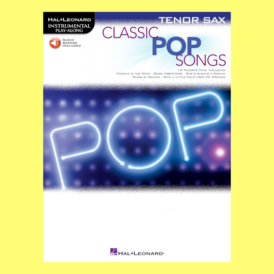 Classic Pop Songs For Tenor Saxophone Play Along Book/Ola
