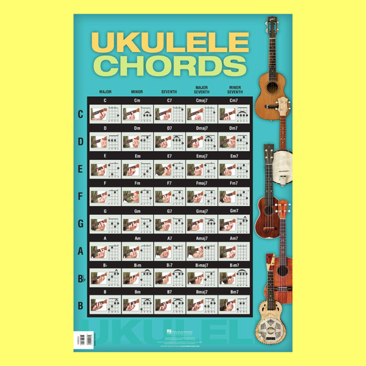 Ukulele Chords Wall Chart (22 inch x 34 inch)
