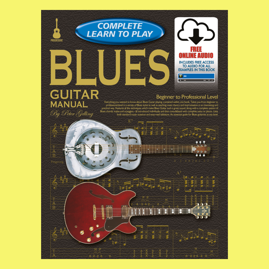 Progressive Complete Learn To Play Blues Guitar Manual Book/Ola