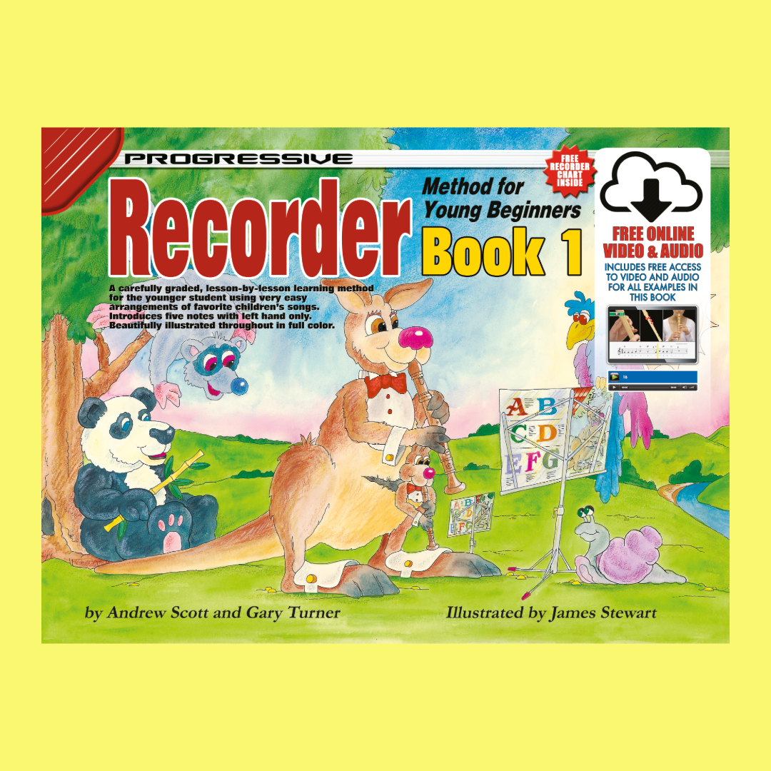 Progressive Recorder Method For Young Beginners Book 1 (Book/Ola)