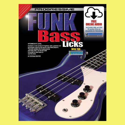 Progressive Funk Bass Licks Book/Ola