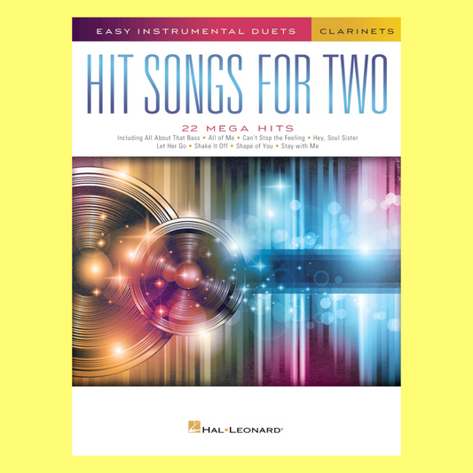 Hit Songs for Two Clarinets Duets Book