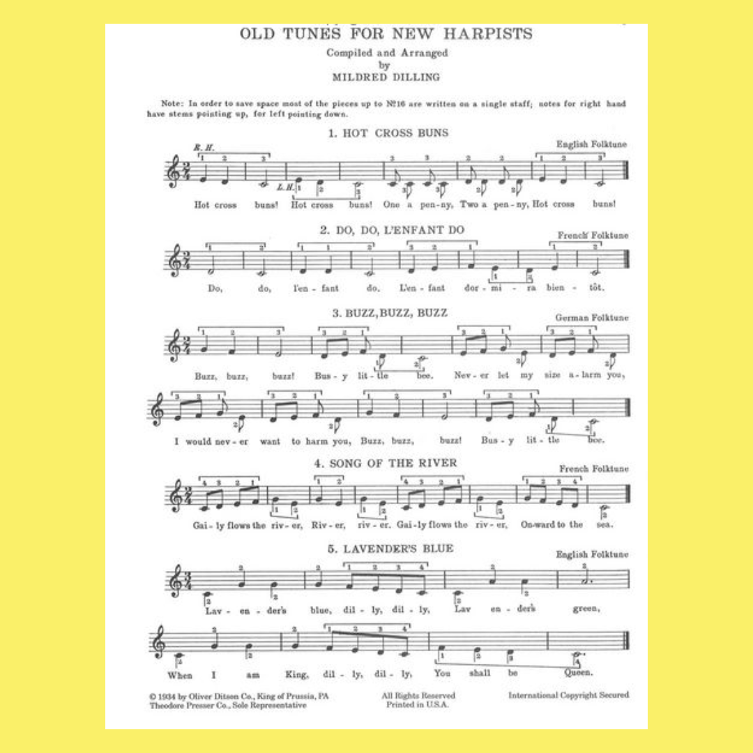 米尔德里德·迪林 (Mildred Dilling) - 《竖琴初学者古调集》