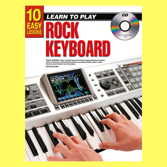 10 Easy Lessons Learn To Play Rock Keyboard Book/Ola