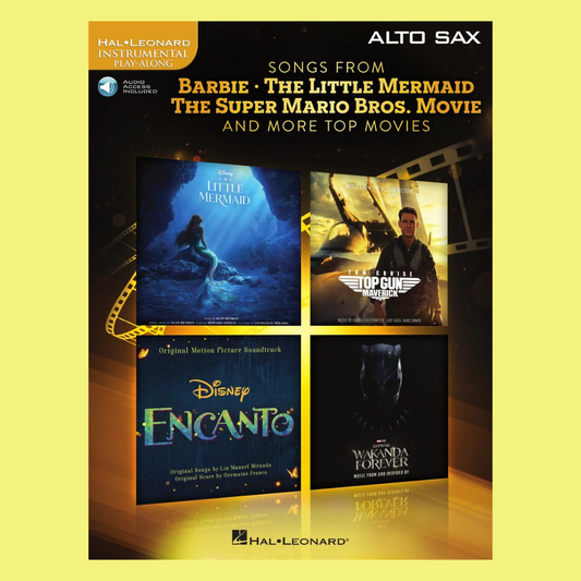 Songs from Barbie, Little Mermaid, Super Mario Bros Movies Alto Sax Book/Ola