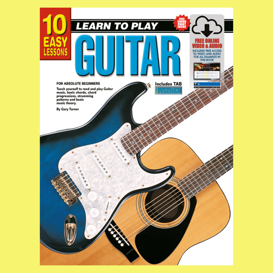 10 Easy Lessons Learn To Play Guitar Book/Olm