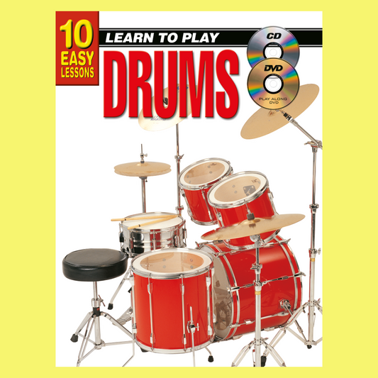 10 Easy Lessons Learn To Play Drums Book/Olm
