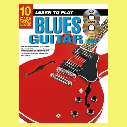 10 Easy Lessons Learn To Play Blues Guitar Book/Olm