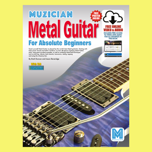 Muzician Metal Guitar For Absolute Beginners Book/Ola