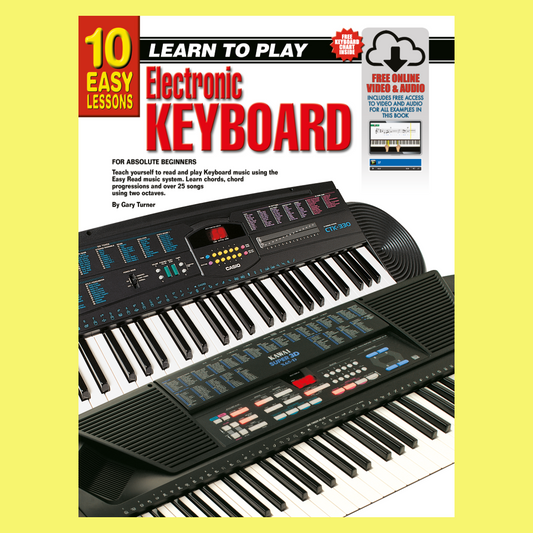 10 Easy Lessons Learn To Play Electronic Keyboard Book/Olm