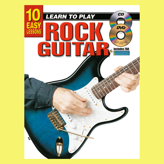 10 Easy Lessons Learn To Play Rock Guitar Book/Olm
