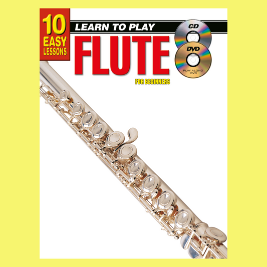 10 Easy Lessons Learn To Play Flute Book/Olm