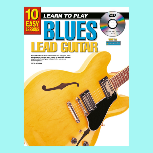 10 Easy Lessons Learn To Play Blues Lead Guitar Book/Olm