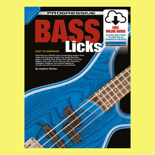 Progressive Bass Licks Book/Ola