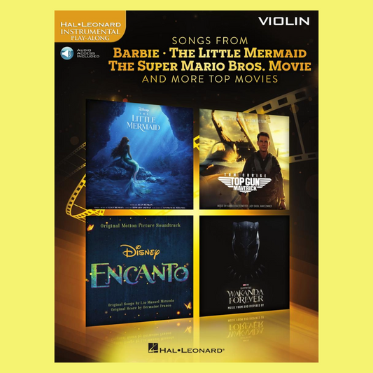 Songs from Barbie, Little Mermaid, Super Mario Bros Movies Violin Book/Ola
