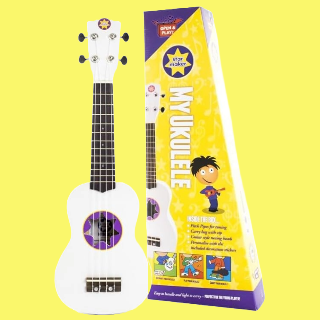Starmaker Children's Ukulele with Case & Stickers - Clearance Sale Item