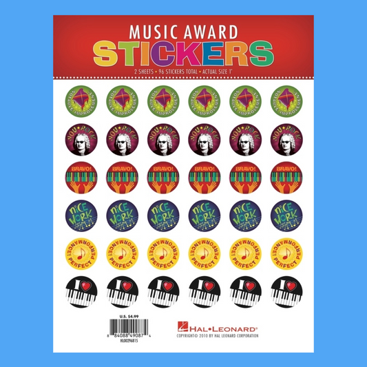 Hal Leonard Student Piano Library - Music Award Stickers (96 pack)