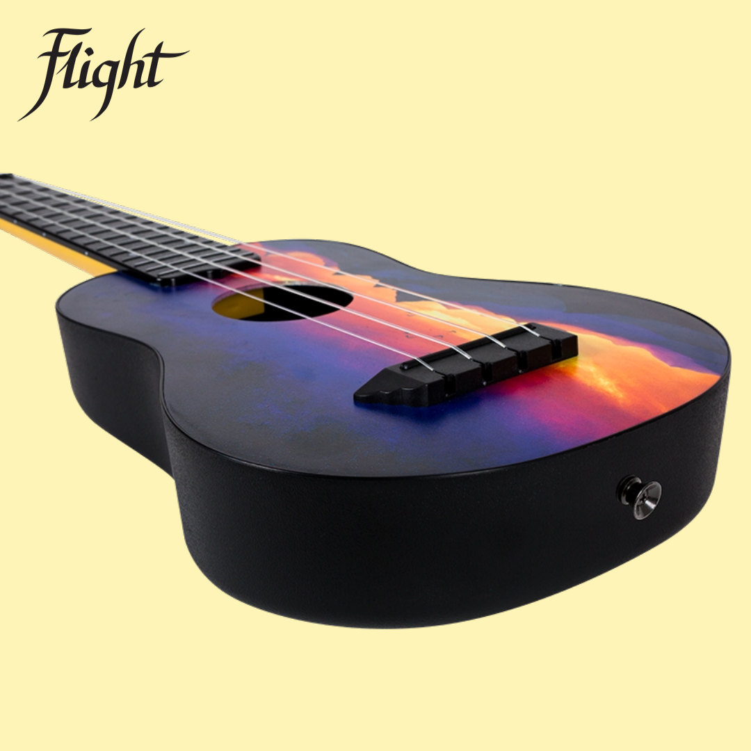 Flight TUS-EE Sunset Elise Ecklund Travel Soprano Ukulele with Gig Bag