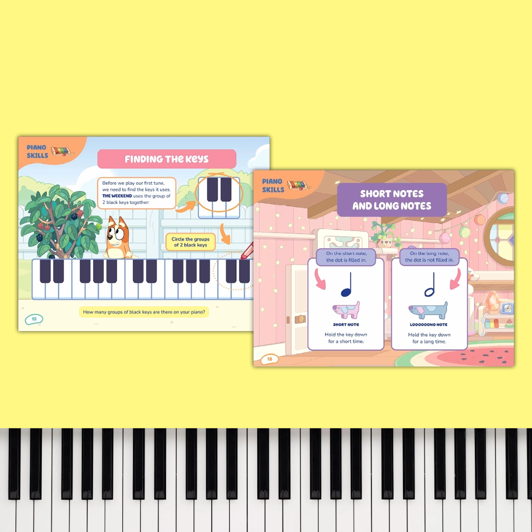 Bluey - First Ever Piano Book with Stickers - New Arrival IN STOCK Now