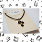 Eat. Sleep. Music. Repeat. Necklace - Double Quaver Note (Black)