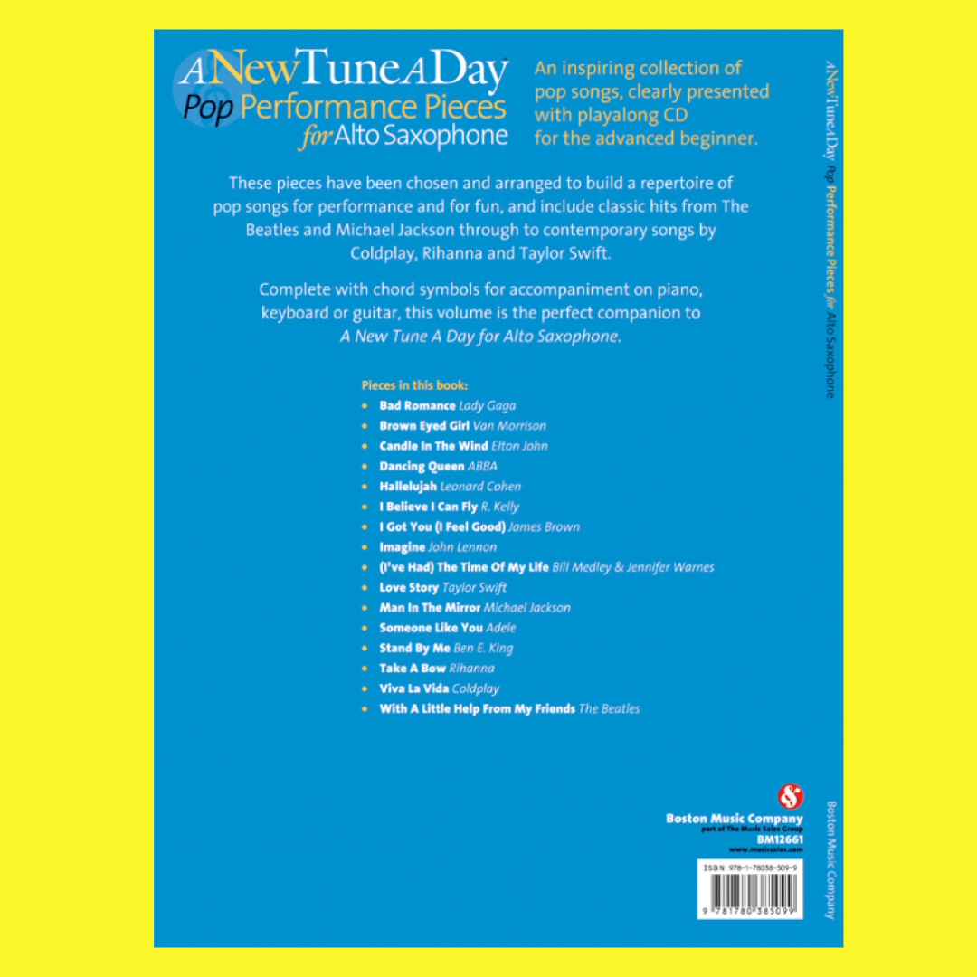 A New Tune A Day- Pop Performance Pieces For Alto Saxophone Book/Cd