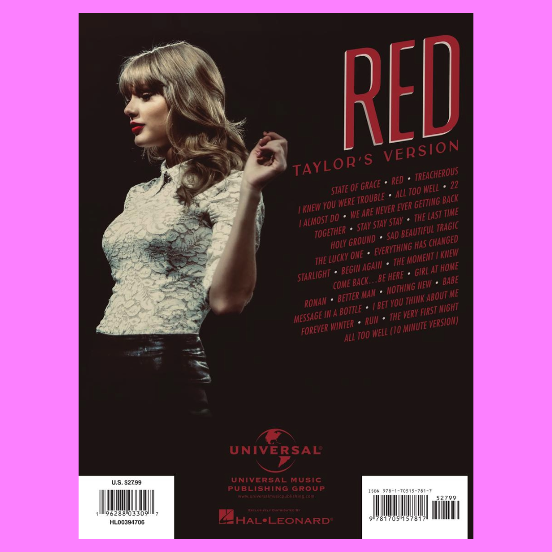 Taylor Swift - Red (Taylor's Version) Piano, Vocal & Guitar Songbook