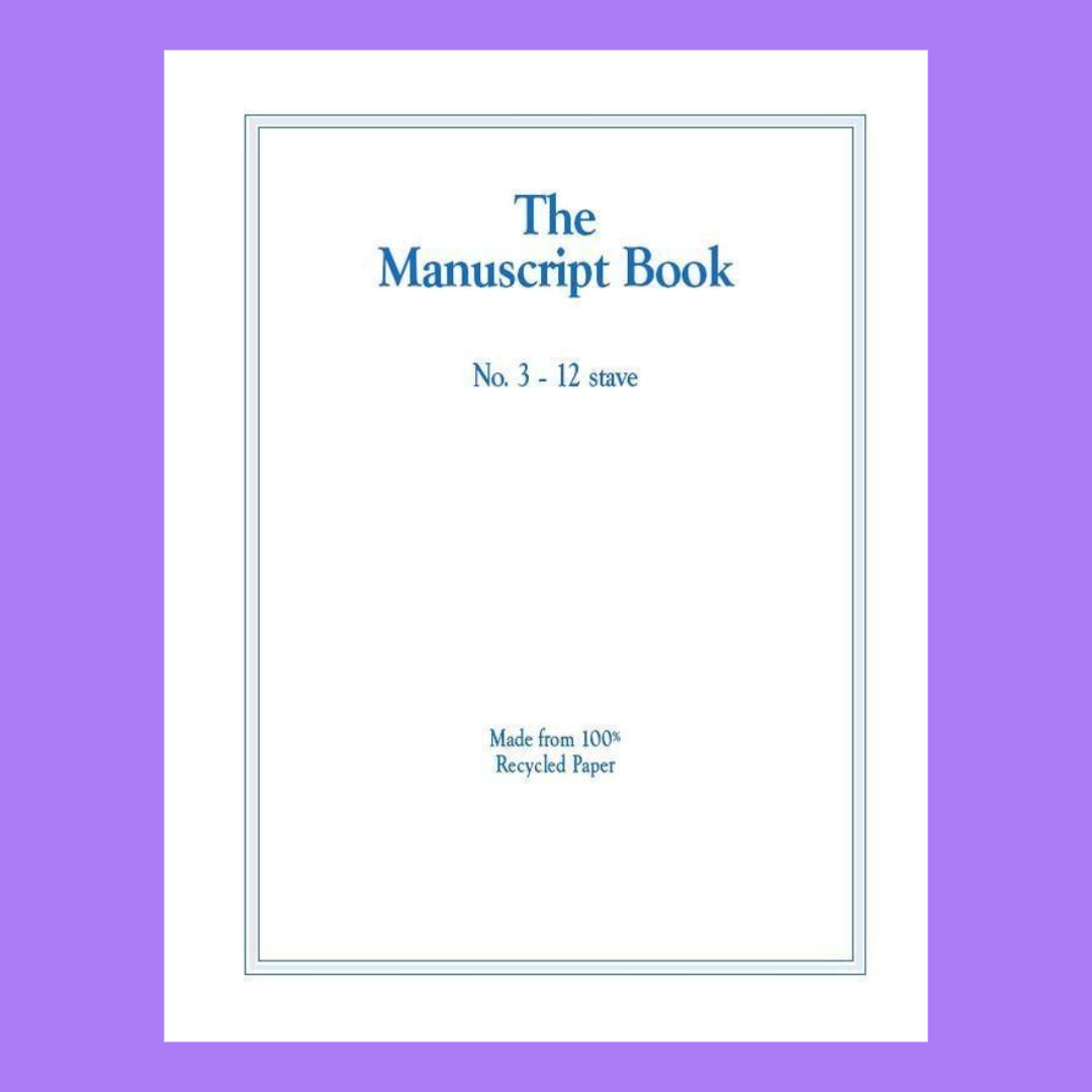 The Manuscript Book 3 - 12 Staves, Stapled, Recycled Paper (20 pages)