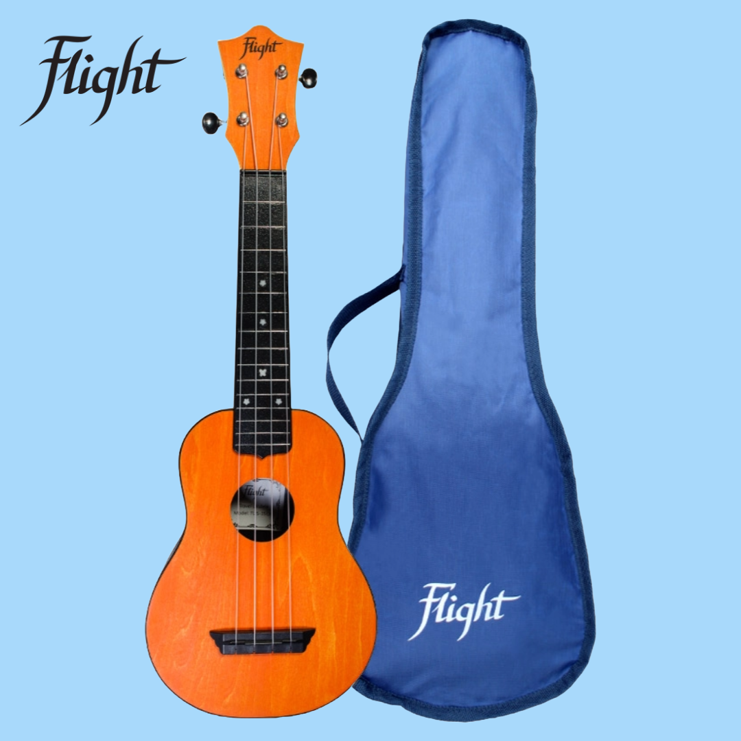 Flight TUS35 ABS Travel Soprano Orange Ukulele with Gig Bag