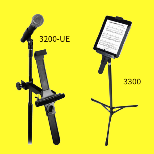 Manhasset Universal Tablet Holder and Microphone Stand Mount with Extension Arm - Black