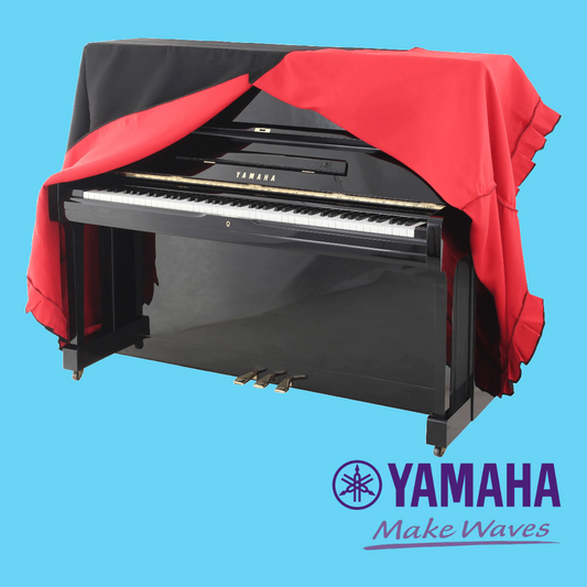 Yamaha U3 Upright Polyester Piano Cover with Red Underfelt