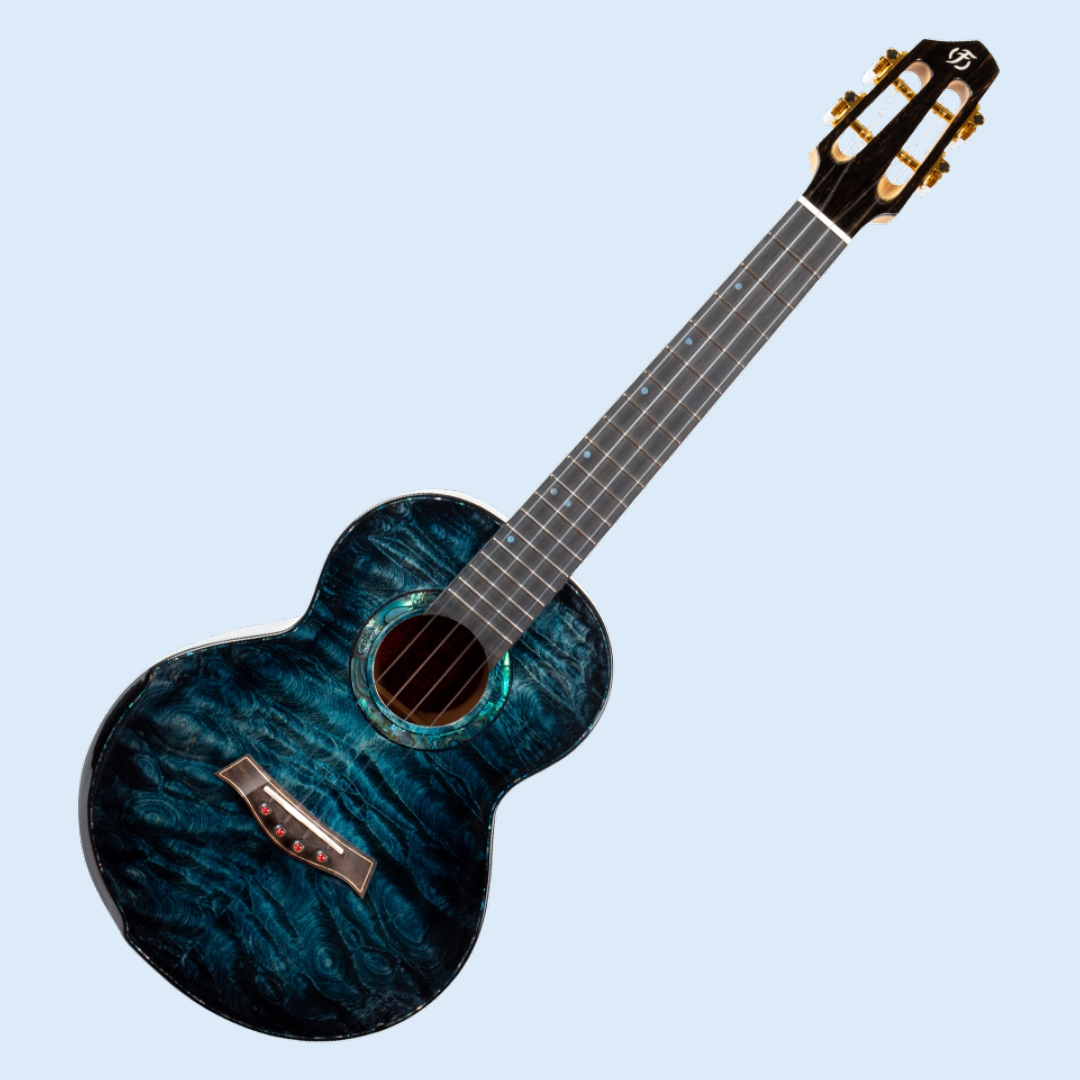 Flight A10QM Aqua Blue 10th Anniversary Tenor Ukulele with Deluxe Gig Bag