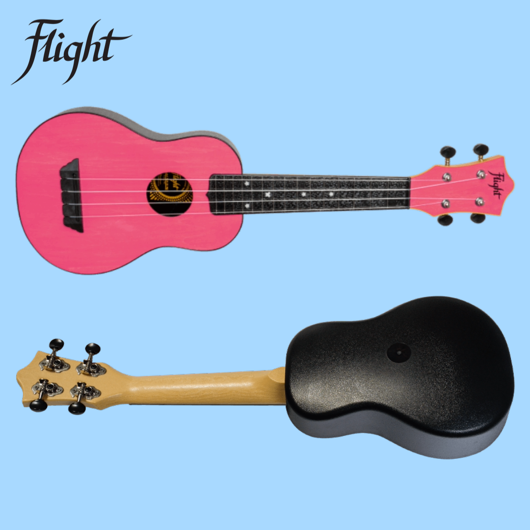 Flight TUS35 ABS Travel Soprano Pink Ukulele with Gig Bag