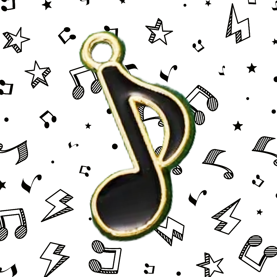 Eat. Sleep. Music. Repeat. Necklace - Quaver Note (Blue Cord)