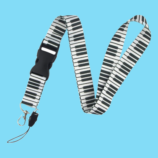 Piano Keys Lanyard with Detachable Clip (50cm)