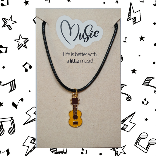 Life Is Better With a Little Music Necklace - Guitar/Ukulele