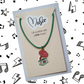 Life Is Better With A Little Music Necklace - Vintage Gramophone (Green Cord)