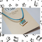 Eat. Sleep. Music. Repeat. Necklace - Piano/Keyboard (Blue)