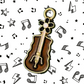 Life is Better With A Little Music Necklace - Violin (Dark Brown)