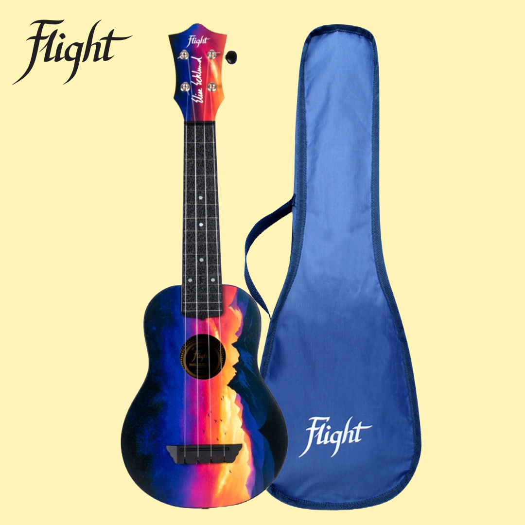 Flight TUS-EE Sunset Elise Ecklund Travel Soprano Ukulele with Gig Bag