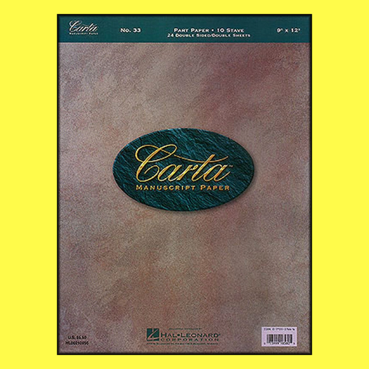 Carta Manuscript No. 33 Book - 10 Staves, Double-Sided (24 pages)