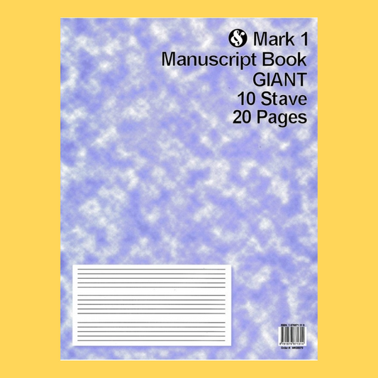 Mark 1 Manuscript Book -  10 Giant Staves (20 Pages)